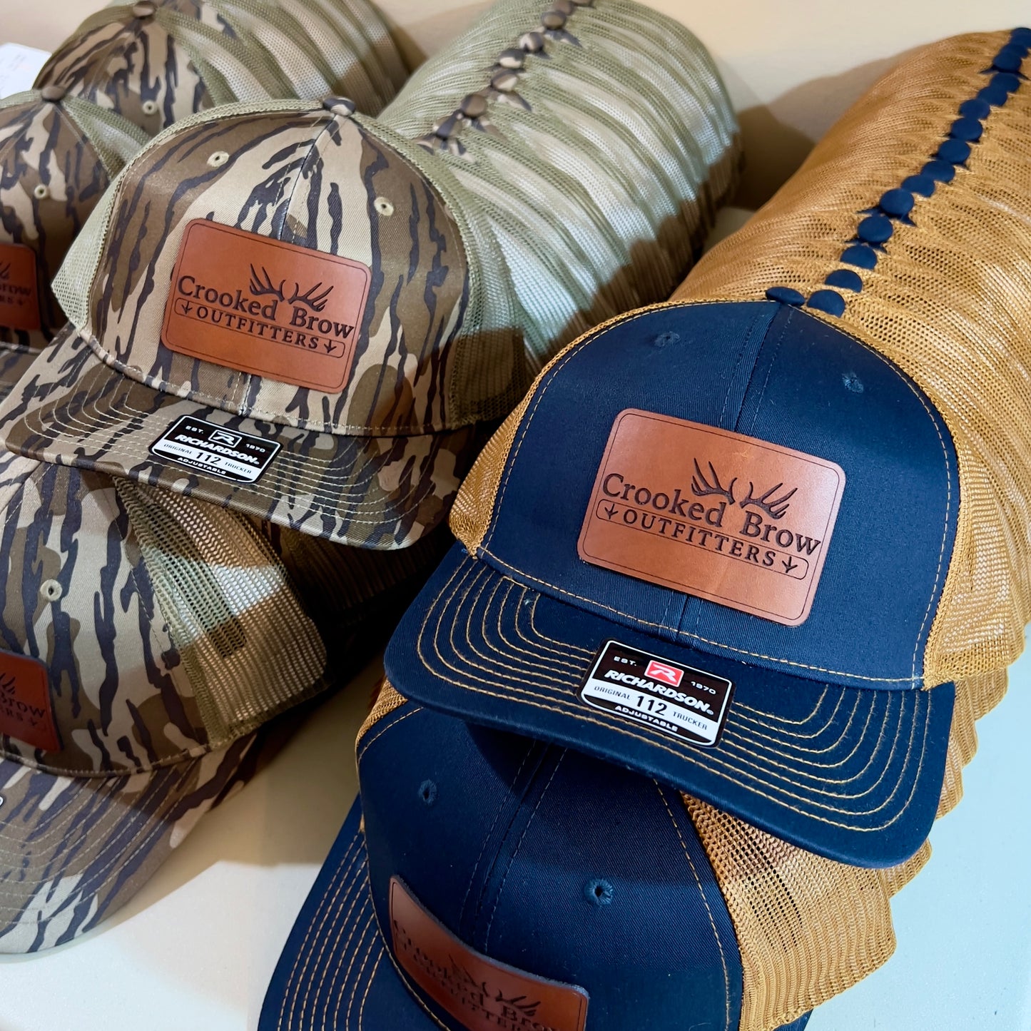 Leather Patch Hats (Your Logo)